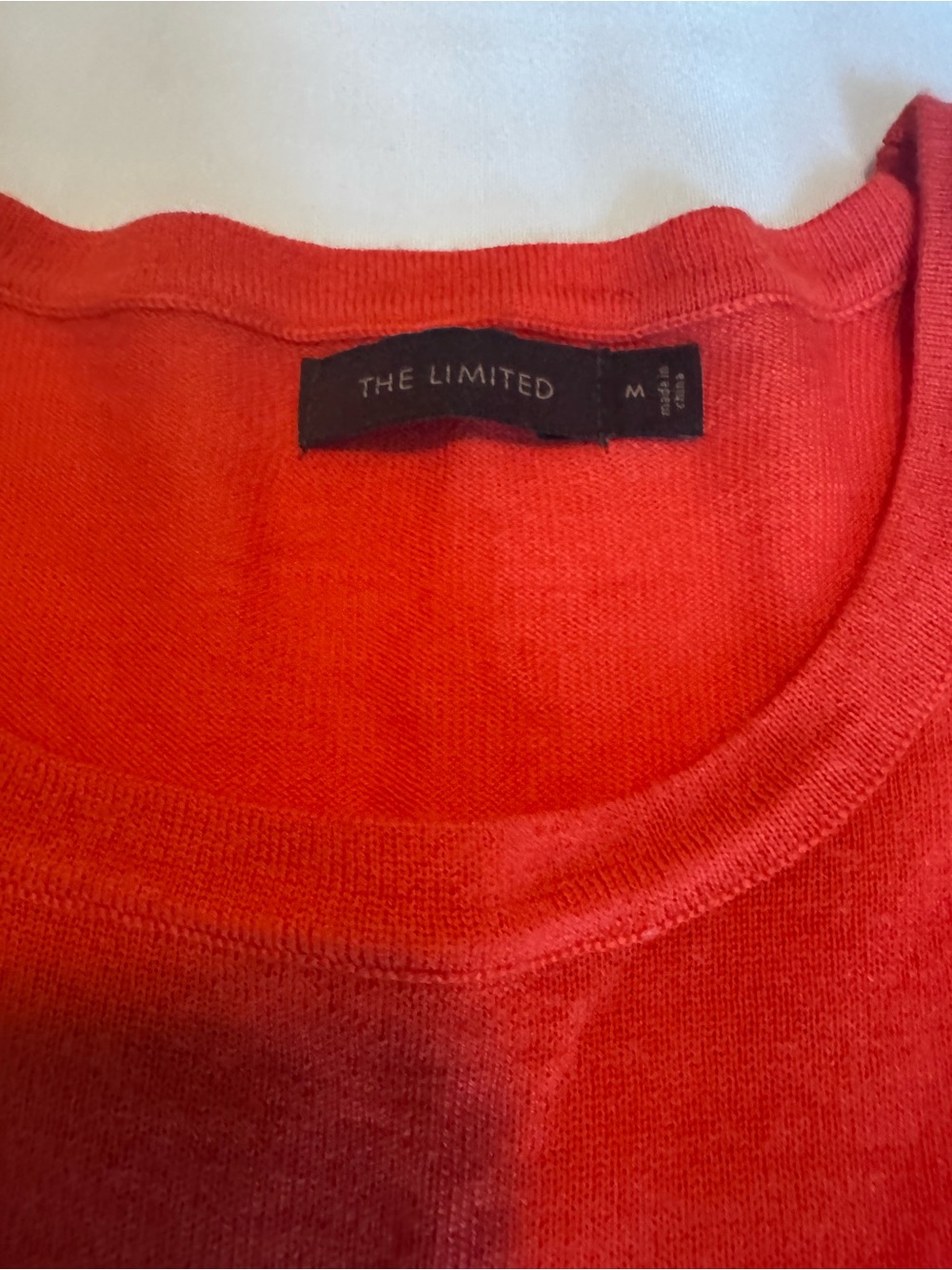 The Limited Red Scoop Neck Sweater